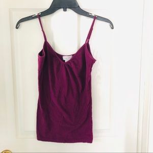 KIRRA Purple V neck stretch cotton spaghetti strap tank top size XS